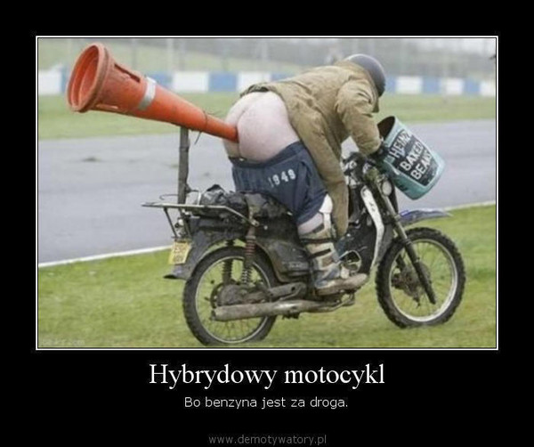 Hybrydowy motocykl – Bo benzyna jest za droga.  