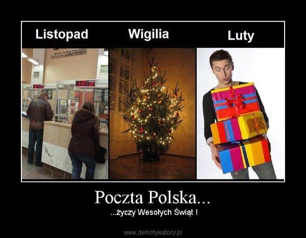 Poczta Polska... –  ...życzy Wesołych Świąt ! 