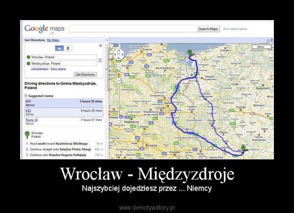 Wrocław - Międzyzdroje – Najszybciej dojedziesz przez ... Niemcy 
