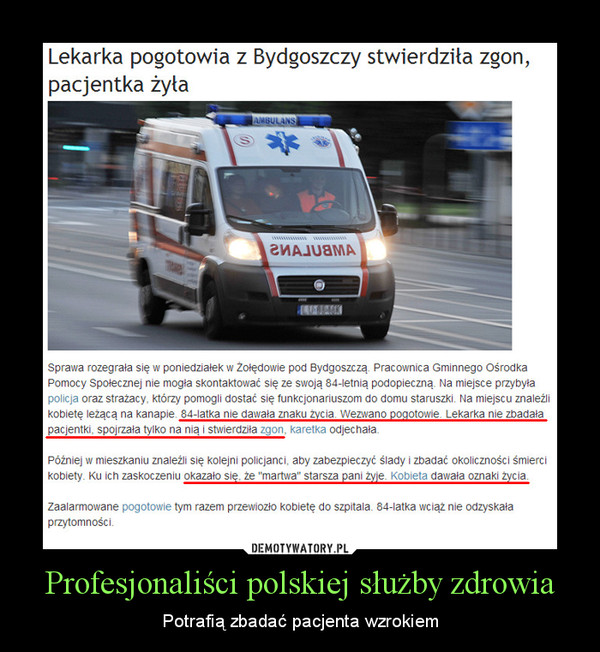 Profesjonaliści polskiej służby zdrowia