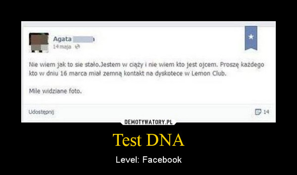 Test DNA – Level: Facebook 