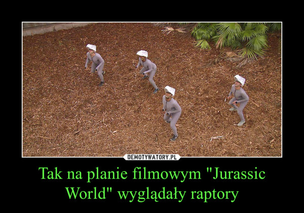 Tak na planie filmowym "Jurassic World" wyglądały raptory –  