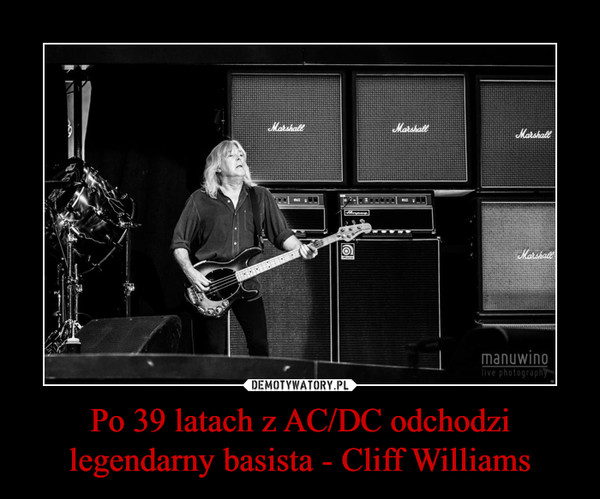 Po 39 latach z AC/DC odchodzi legendarny basista - Cliff Williams –  