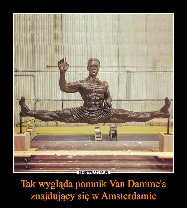 Tak wygląda pomnik Van Damme'a znajdujący się w Amsterdamie –  