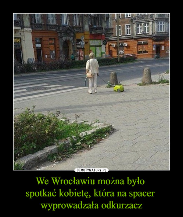 We Wrocławiu można było spotkać kobietę, która na spacer wyprowadzała odkurzacz –  