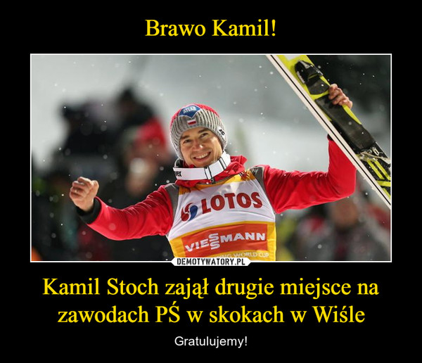 Kamil Stoch zajął drugie miejsce na zawodach PŚ w skokach w Wiśle – Gratulujemy! 