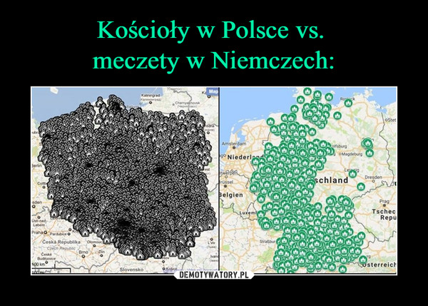 Kościoły w Polsce vs. 
meczety w Niemczech: