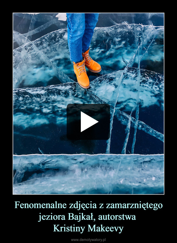 Fenomenalne zdjęcia z zamarzniętego jeziora Bajkał, autorstwa Kristiny Makeevy –  