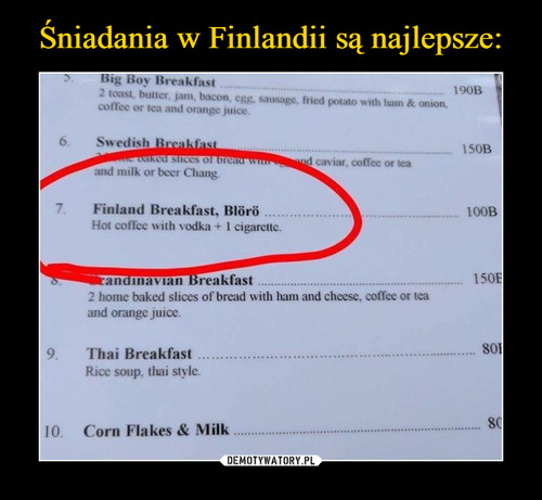 Śniadania w Finlandii są najlepsze: