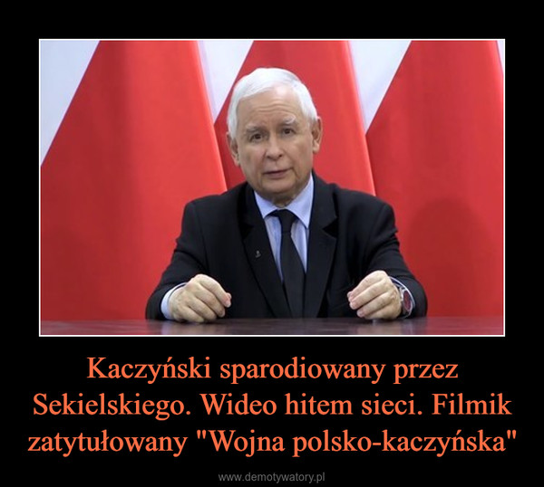 Kaczyński sparodiowany przez Sekielskiego. Wideo hitem sieci. Filmik zatytułowany "Wojna polsko-kaczyńska" –  