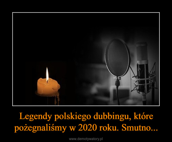 Legendy polskiego dubbingu, które pożegnaliśmy w 2020 roku. Smutno... –  