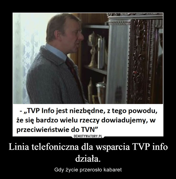 Linia telefoniczna dla wsparcia TVP info działa. – Gdy życie przerosło kabaret 