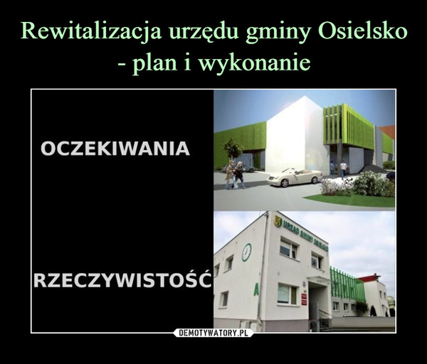 Rewitalizacja urzędu gminy Osielsko - plan i wykonanie