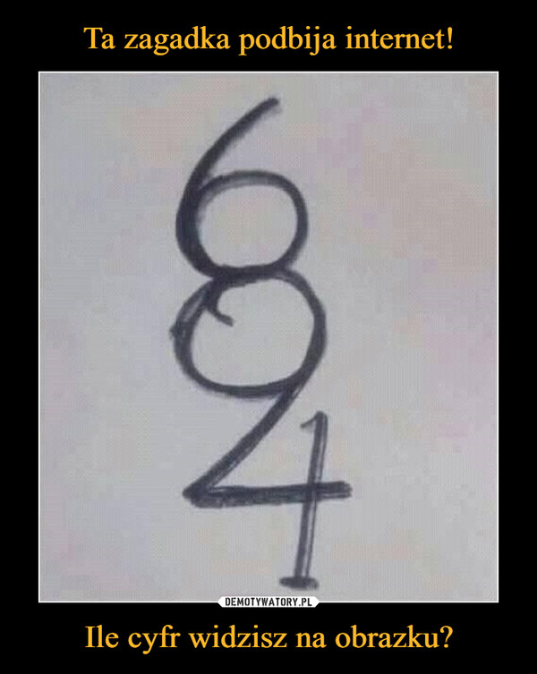 Ile cyfr widzisz na obrazku? –  