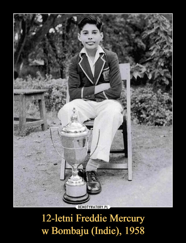 12-letni Freddie Mercury
w Bombaju (Indie), 1958