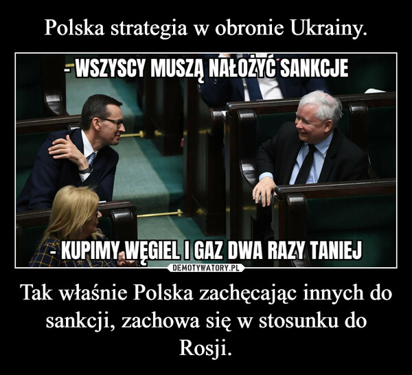 Polska strategia w obronie Ukrainy. Tak właśnie Polska zachęcając innych do sankcji, zachowa się w stosunku do Rosji.