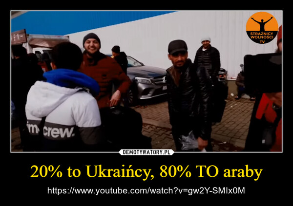 20% to Ukraińcy, 80% TO araby – https://www.youtube.com/watch?v=gw2Y-SMIx0M 