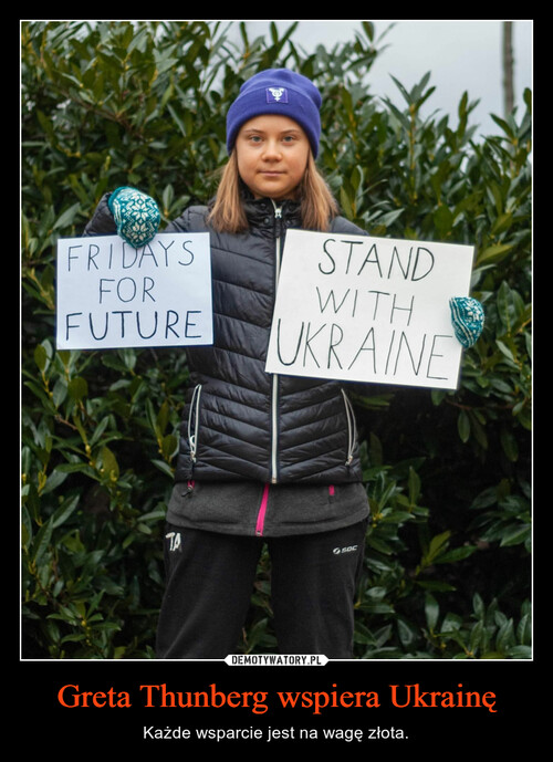 Greta Thunberg wspiera Ukrainę