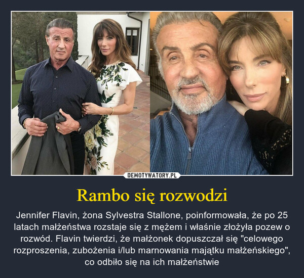 Rambo się rozwodzi