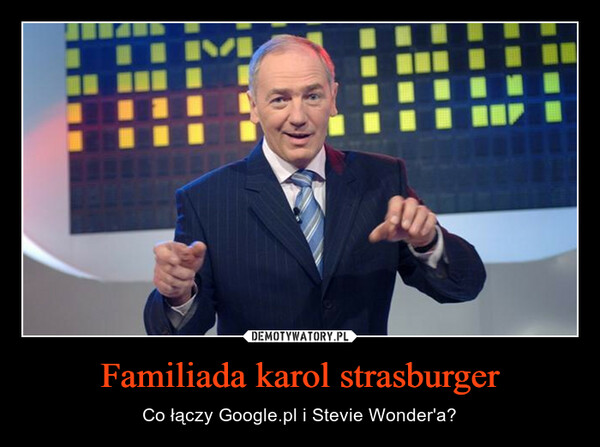 Familiada karol strasburger – Co łączy Google.pl i Stevie Wonder'a? 