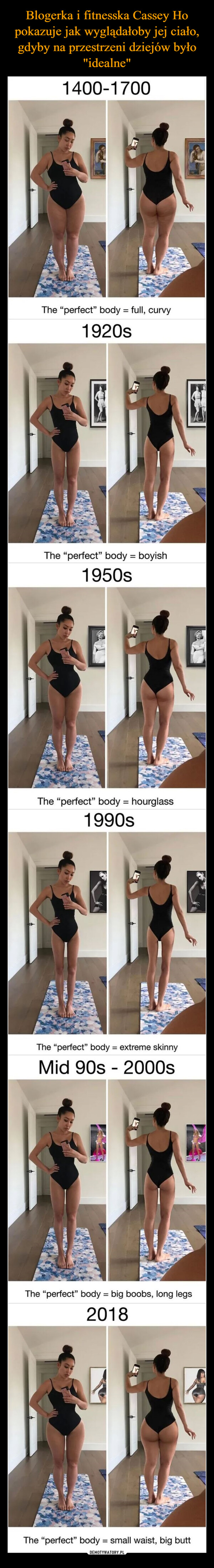 Blogerka i fitnesska Cassey Ho pokazuje jak wyglądałoby jej ciało, gdyby na przestrzeni dziejów było "idealne"