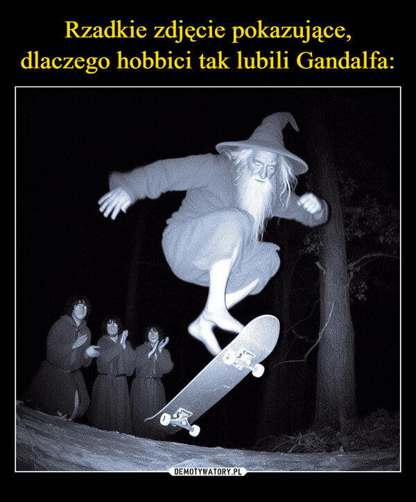 Rzadkie zdjęcie pokazujące, dlaczego hobbici tak lubili Gandalfa: